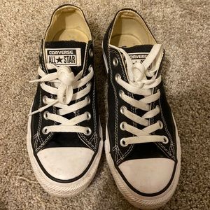 Converse black low tops